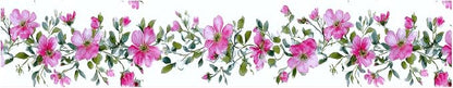 Pink Floral Wallpaper Border 196x4 Inch Peel and Stick Wall Border Self - Image 2