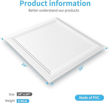 Art3d 24-Pack Drop Relief Ceiling Tiles - Image 4