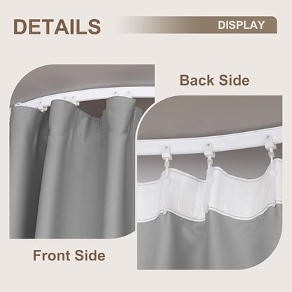 MaKefeile Room Divider Curtains & Flexible Bendable Tracks Set, Privacy - Image 5