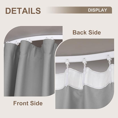 MaKefeile Room Divider Curtains & Flexible Bendable Tracks Set, Privacy - Image 5