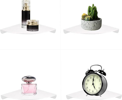 Small Wall Mounted Floating Corner Shelves 7 inch Metal Shelf Corner Shelf - Image 6