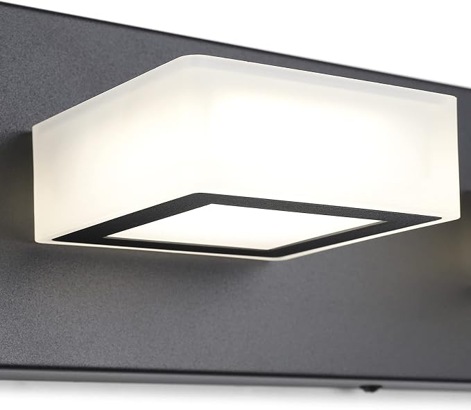 Ralbay Modern Black Bathroom Lighting Fixtures 5 Lights Adjustable Acrylic - Image 7