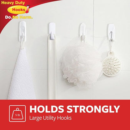 Utility Wall Hooks for Hanging Large 10 Hooks, Damage Free Hanging Wall Hooks - Image 7
