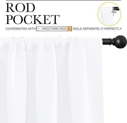 NICETOWN 50% Light Blocking Kitchen Curtains - Image 3