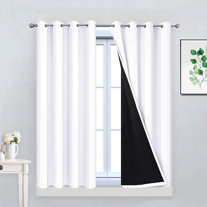 Yakamok Pure White 100% Blackout Curtains by Yakamok