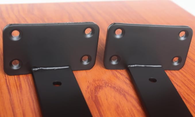4 Pack - 16 inch Black Hidden L Shelf Bracket Iron Floating Shelf Brackets - Image 5