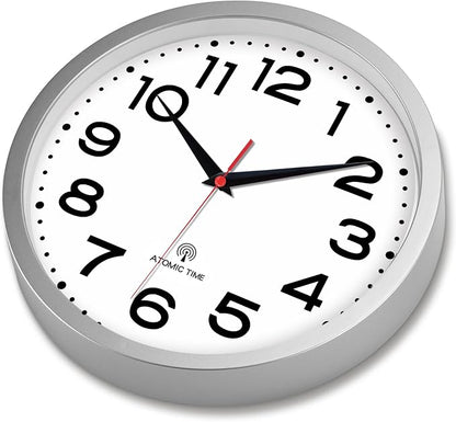 Roymnie Atomic Wall Clock 10 Inch, Modern Clock Battery Operated Classic Analog - Image 3