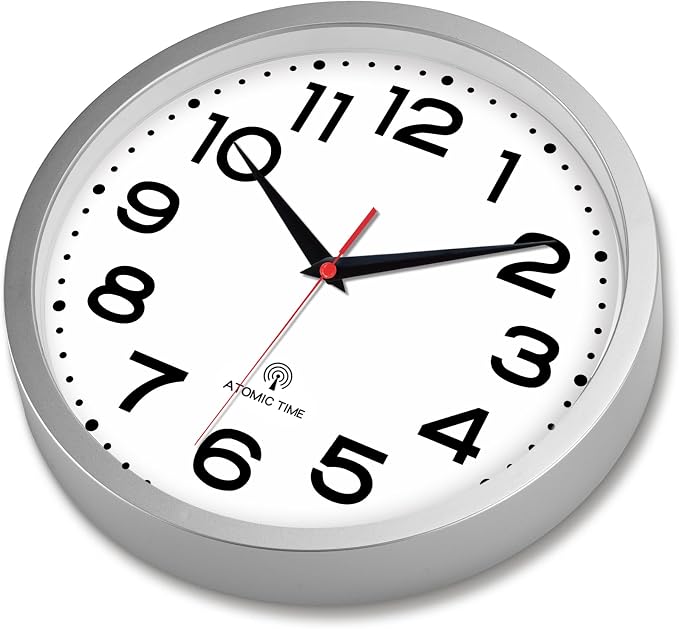 Roymnie Atomic Wall Clock 14 Inch, Modern Clock Battery Operated Classic Analog - Image 3