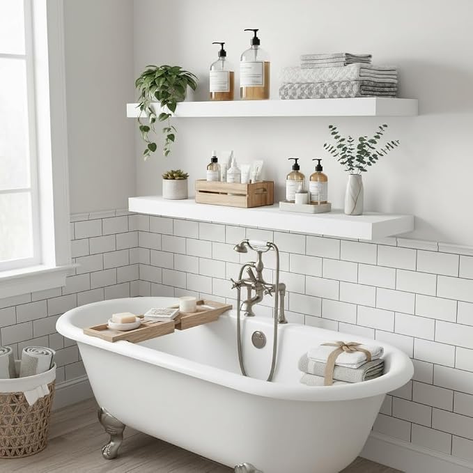 Vivelove 24/36/48/55 Inch Floating Shelves - Image 6