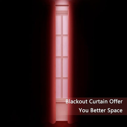 LEMOMO Blackout Curtains 52 x 84 inch/Bright Red Curtains Set of 2 - Image 3