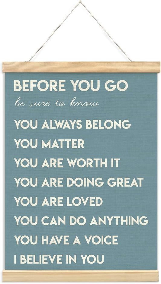 Mental Health Positive Affirmations Inspirational Wall Art Decor, Therapist by Unknown