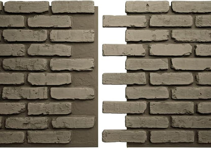 EverStone Aged Brick Faux Brick Panel, 46 7/8"W x 27"H x 1 1/4"D, Vintage White - Image 8