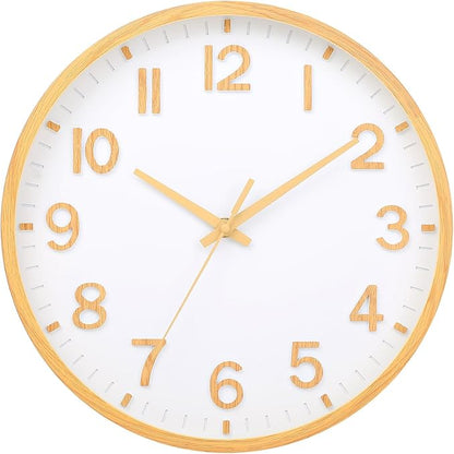 Wall Clocks Battery Operated 10 inch Modern Wall Clock, Silent Non Ticking Wall by Unknown