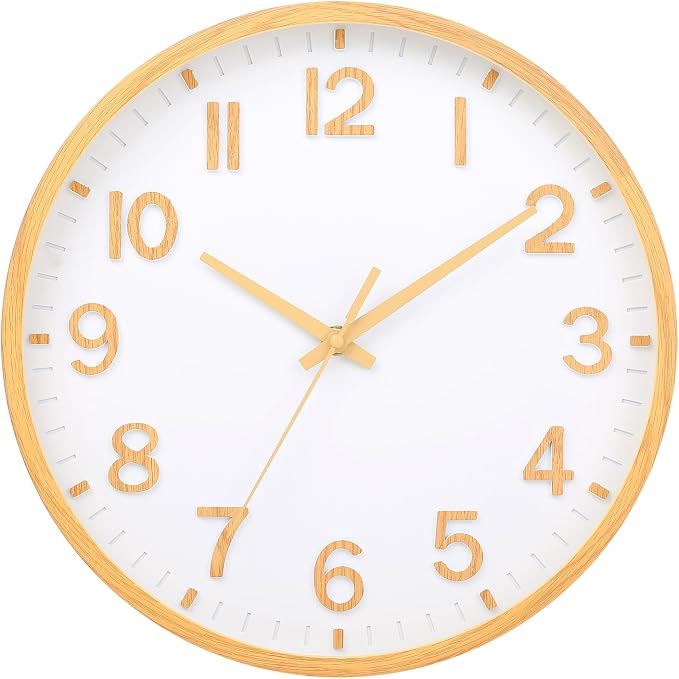 Wall Clocks Battery Operated 8 inch Modern Wall Clock, Silent Non Ticking Wall by Unknown
