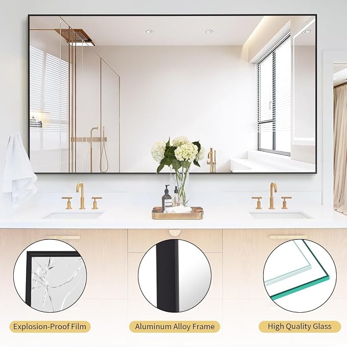 Koonmi 78"x35" Floor Mirror Full Length, Bedroom Floor Body Mirror - Image 5