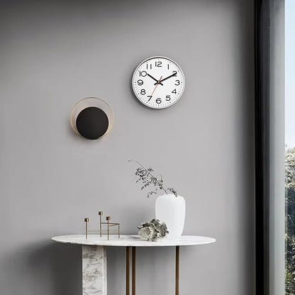 NUOVO 8 Inch Wall Clock Number Quartz Decorative Wall Clock Quiet Wall Clocks - Image 3