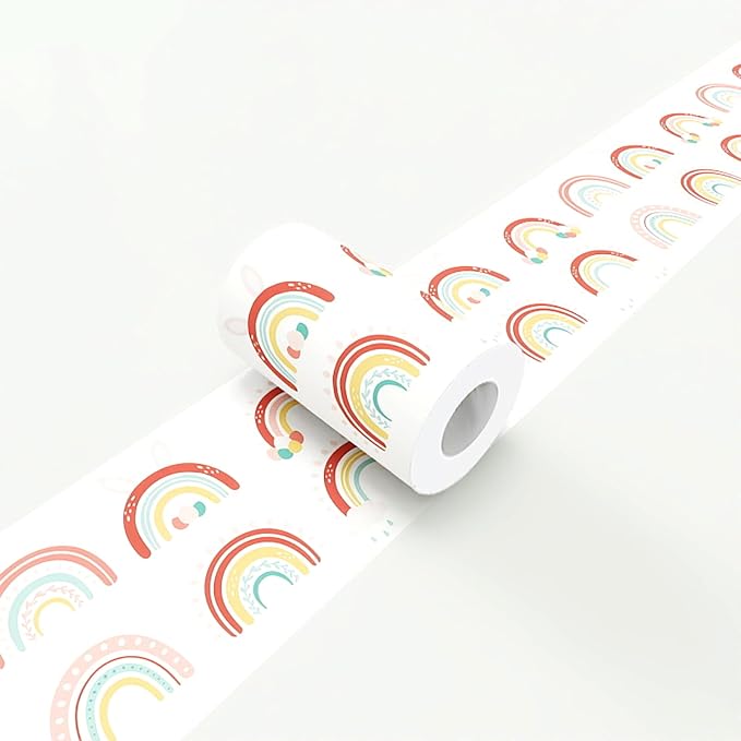 Rainbow Wallpaper Border Peel and Stick Teacher Created Resources Poster - Image 2