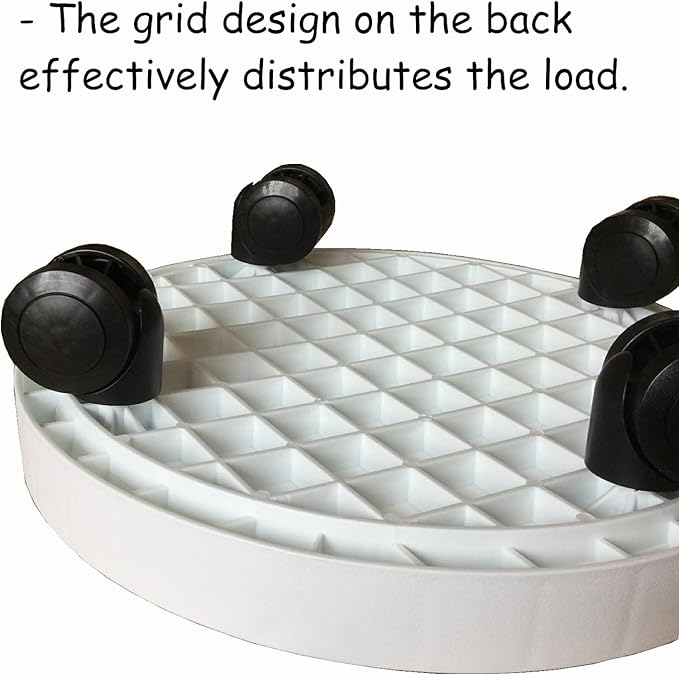 WanderingDonkey 2 Pack of 9.8 Inch Heavy Duty Plant Caddy with Wheels,Rolling Plant Stand Pot Trolley, Potted Flower Mover Dolly with Casters Round Coaster for Indoor Outdoor, Brown