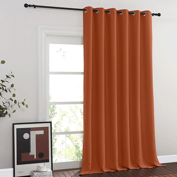 NICETOWN Room Divider Curtain 132 Inches Long, Wide Blackout Sliding Door by NICETOWN