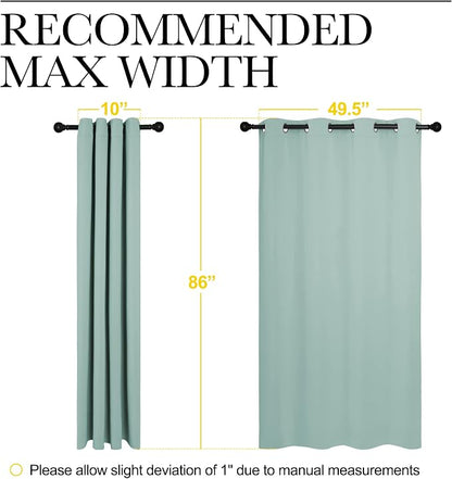 NICETOWN Aqua Blue Blackout Curtains 86" Long - Image 7