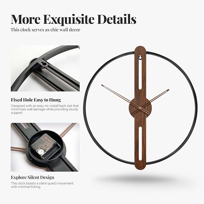 Cuspin 30 Inch Large Wall Clock - Image 4