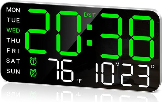 MASHI 8.4''Large Digital Wall Clock, Led Alarm Clock by MASHI