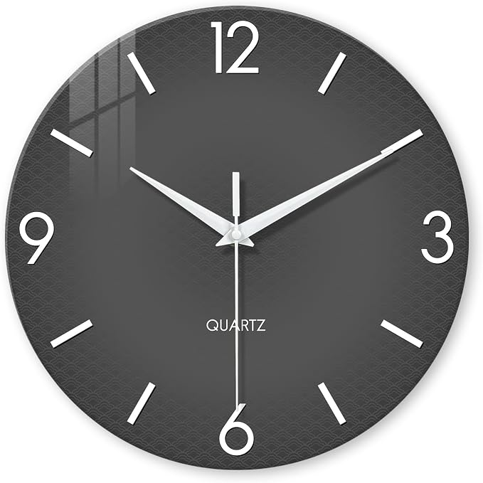 XFM Modern Wall Clock 20 Inch Large Grey Wall Clocks Battery Operated Gray by XFMWallClock