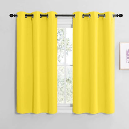 NICETOWN Bright Yellow Room Darkening Curtains by NICETOWN