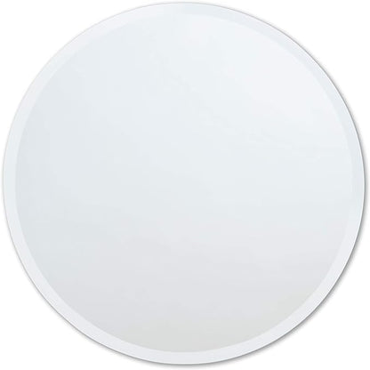 Better Bevel Frameless Round Mirror by Better+Bevel