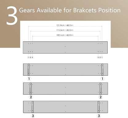 DINZI LVJ Long Wall Shelves, 55.1Inch Wall Mounted Shelves Set of 2, Extra - Image 4