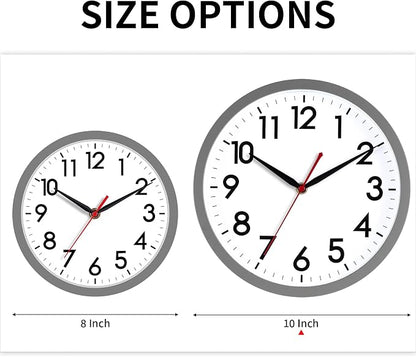 AKCISOT Wall Clock 10 Inch Silent Non-Ticking Modern Clocks Battery Operated - Image 2