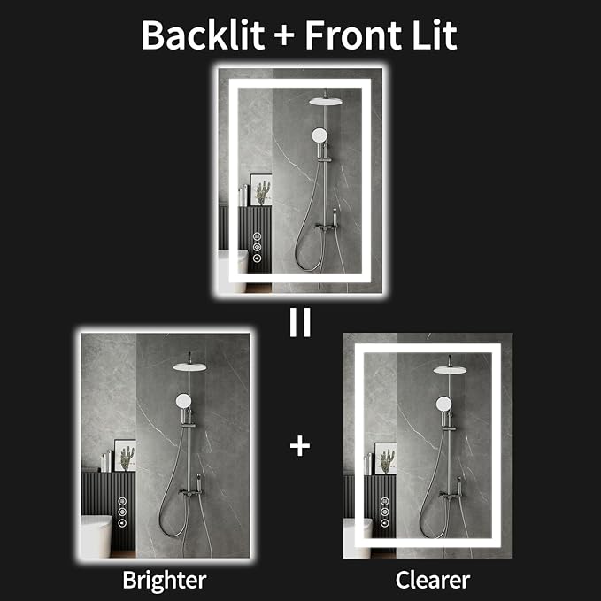 40"x32" LED Bathroom Mirror - Image 2