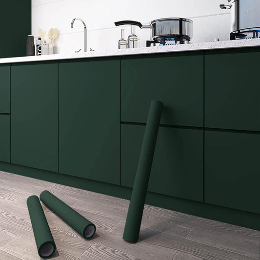 Dimoon 236''x15.7'' Emerald Dark Skin Peel and Stick Wallpaper Contact Paper - Image 2