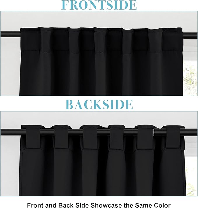 RYB HOME Blackout Curtains for Living Room, Privacy Thermal Insulating Window - Image 6