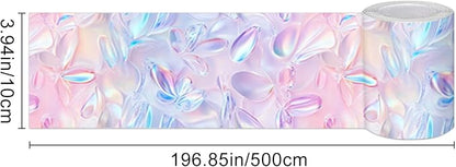 HOMETITUTE Wallpaper Border Peel and Stick Wall Border 4x196 Inch Iridescent - Image 3