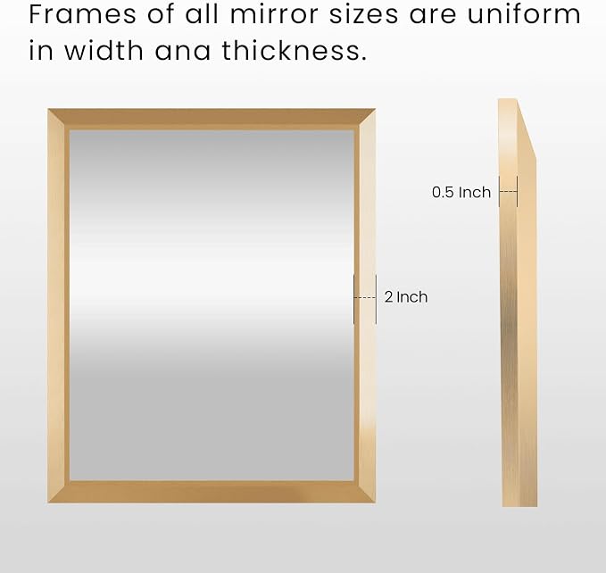 Amorho 50x36 Inch Bathroom Mirror, Wall-Mounted Mirrors Perfect - Image 5