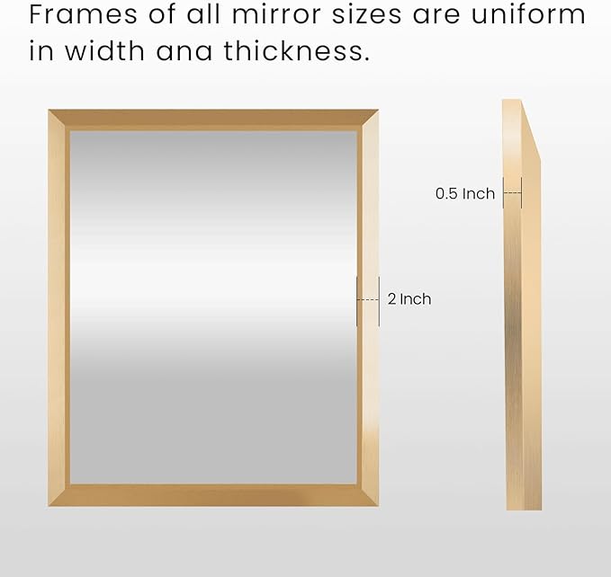 Amorho 28x36 Inch Bathroom Mirror, Wall-Mounted Mirrors Perfect - Image 5