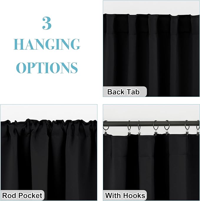 RYB HOME Short Bedroom Blackout Curtains - Image 6