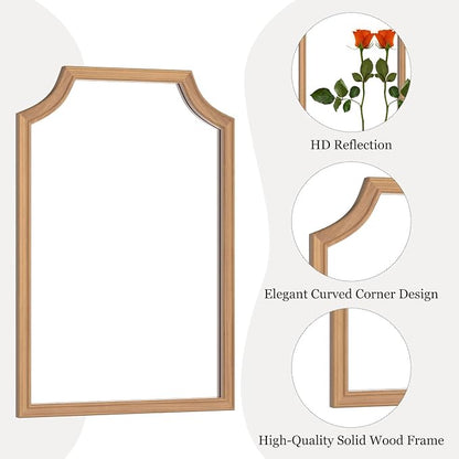 WallBeyond Scalloped Wood Mirror - Image 4