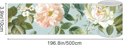 IVN Wallpaper Border Peel and Stick Wall Floral Bee Decorative Wall Trim Self - Image 3