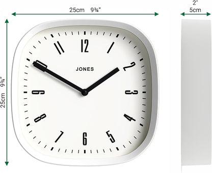 JONES CLOCKS® Marvel Wall Clock | Modern Retro Rounded Square Clock | 10 inch | - Image 4