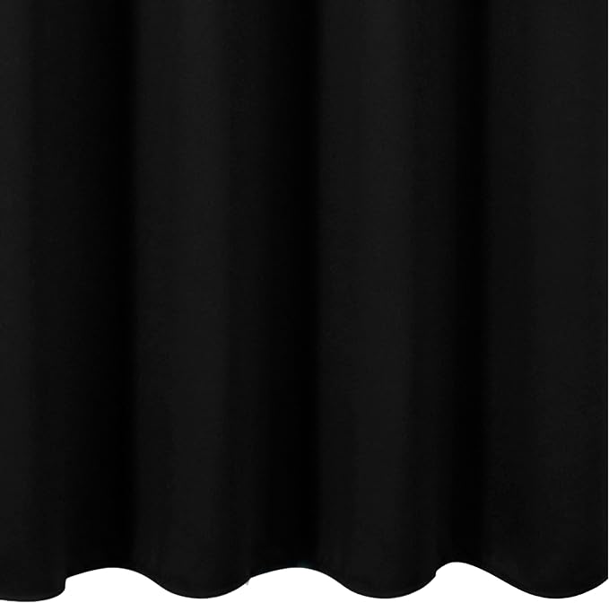 LEMOMO Black Blackout Curtains 66 x 63 Inch Length/Set of 2 Curtain - Image 8