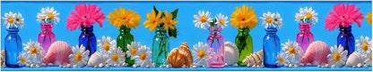 Wildflower Vase Wallpaper Border 196x4 Inch Removable Wall Border Peel and - Image 2