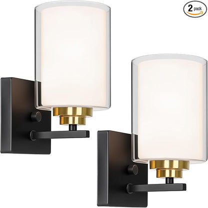 Set of 2 Wall Sconces for Bathroom, Modern Vanity Light Fixtures, Farmhouse by WelcometoVerRon