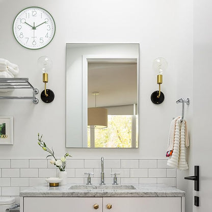 Modern Green Bathroom Wall Clocks 8 Inch Non-Ticking Battery Operated - Image 4