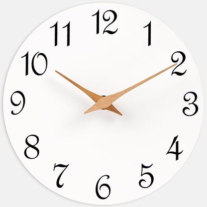 Mosewa Wall Clock Silent Non Ticking Battery Operated White Modern Simple by MOSEWAWALLCLOCK