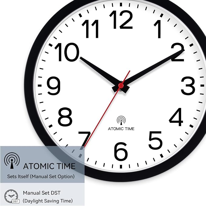 AKCISOT Atomic Black Wall Clock Analog Clocks - Image 6