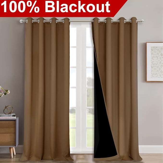 NICETOWN 100% Blackout Blinds, Laundry Room Decor Window Treatment Curtains - Image 2
