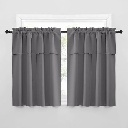 NICETOWN Short Curtains with Attached Valance - Image 6