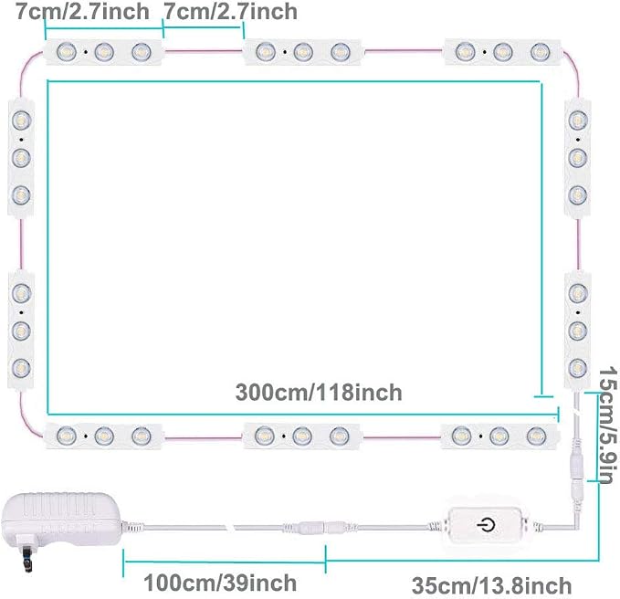 Led Vanity Mirror Lights, Hollywood Style Vanity Make Up Light, 10ft Ultra - Image 3